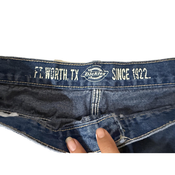 Dickies Mens Jeans Carpenter Workwear 38x32 Relaxed Straight Pants Denim 2014 - Picture 7 of 9